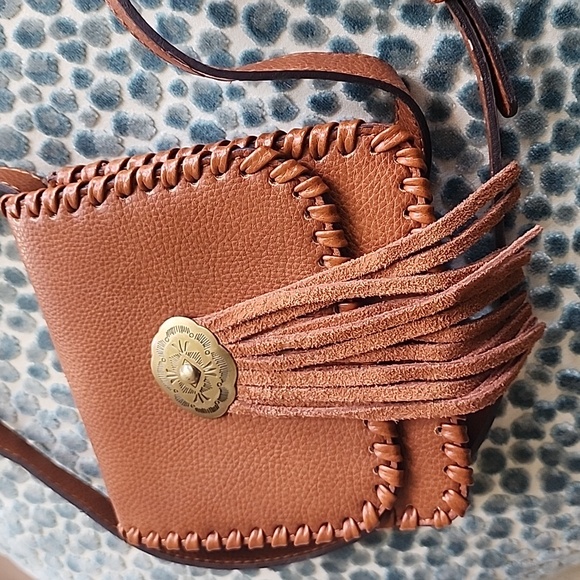 Street Level Leather Fringe Cross Body Bag Anthropologie - Picture 2 of 5